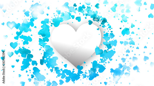Blue and White Love Background