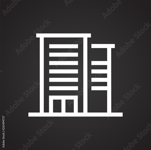 Building line icon on background for graphic and web design. Simple vector sign. Internet concept symbol for website button or mobile app.