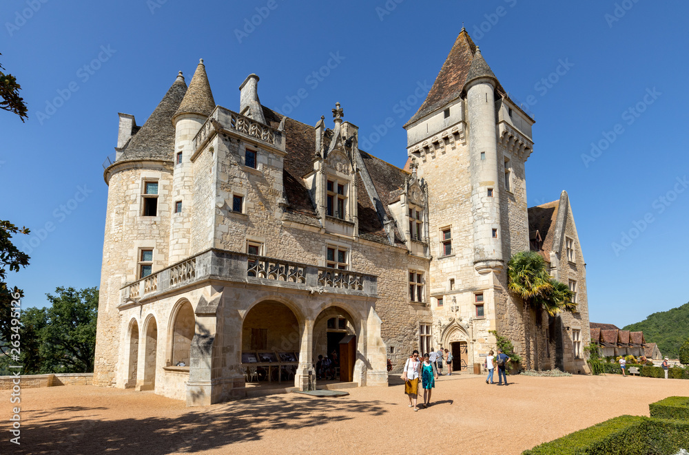 Chateau des Milandes, a castle  in the Dordogne, from the forties to the sixties of the twentieth century belonged to Josephine Baker. Aquitaine, France