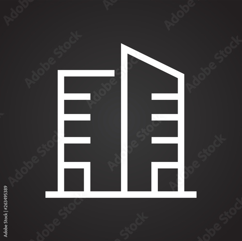 Building line icon on background for graphic and web design. Simple vector sign. Internet concept symbol for website button or mobile app.