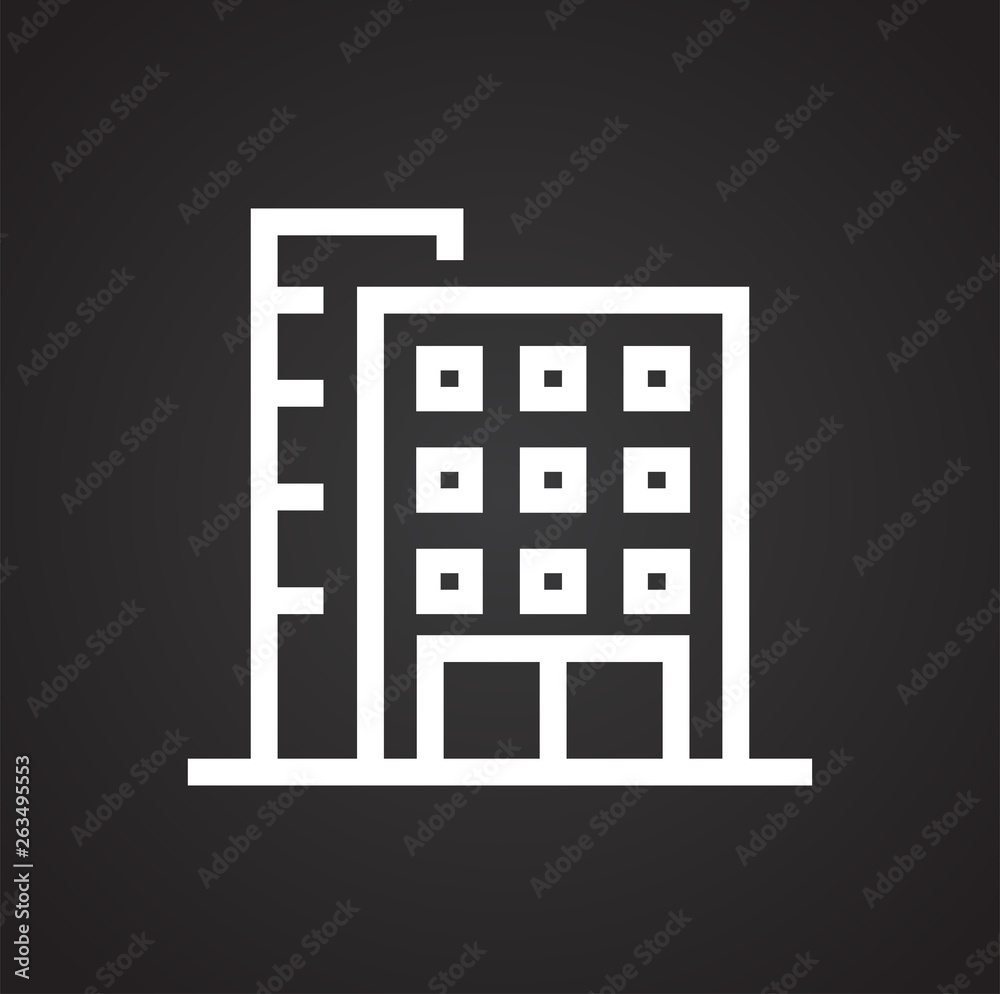 Building line icon on background for graphic and web design. Simple vector sign. Internet concept symbol for website button or mobile app. Building line icon on background for graphic and web design. Simple vector sign. Internet concept symbol for website button or mobile app.