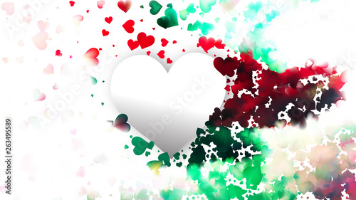 Colorful Heart Wallpaper Background