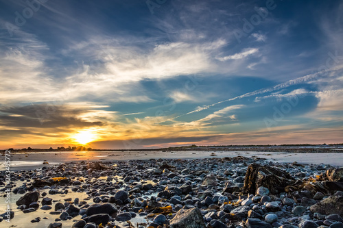 Landscape scenery from Nova Scotia coastline.