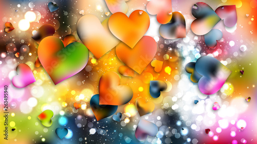Colorful Valentine Background