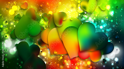 Colorful Valentines Background Image