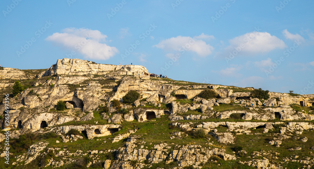 Primitive man caves near Matera, South Italy