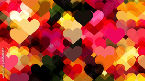 Dark Color Valentines Background Vector Illustration