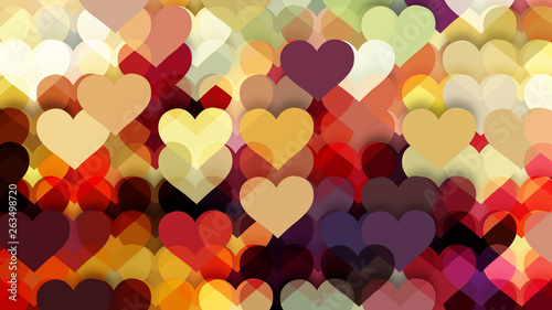 Dark Color Heart Background