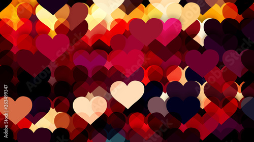 Dark Color Heart Background Illustrator