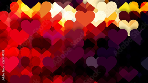 Dark Color Heart Wallpaper Background Vector Illustration