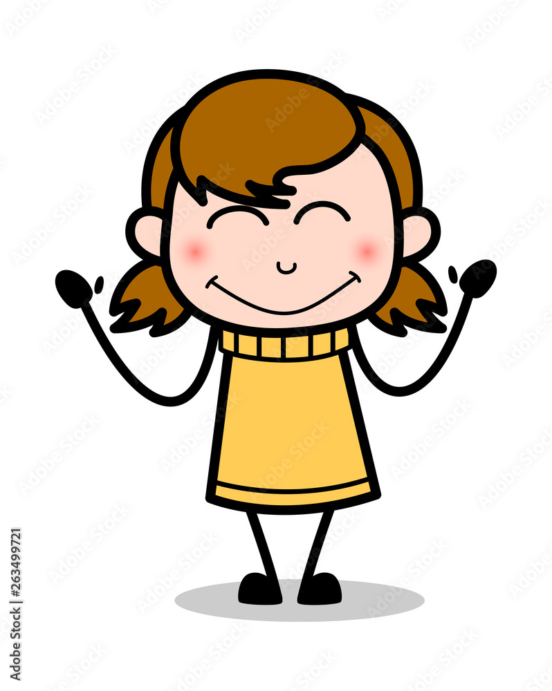 Blush - Retro Cartoon Girl Teen Vector Illustration Blush - Retro Cartoon Girl Teen Vector Illustration