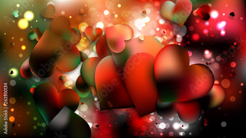 Dark Color Heart Background