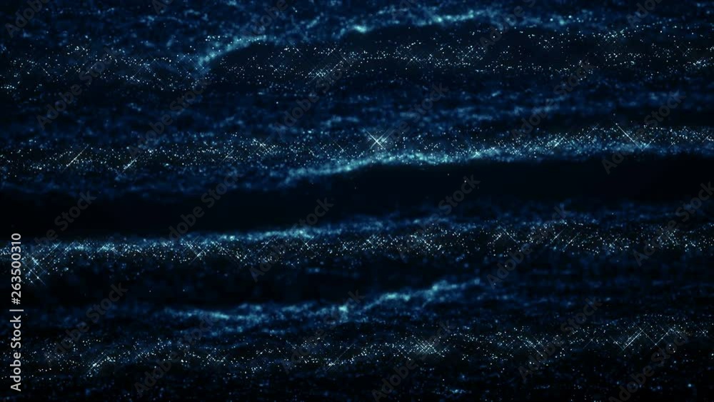 Particles blue bokeh dust abstract light motion titles cinematic background loop