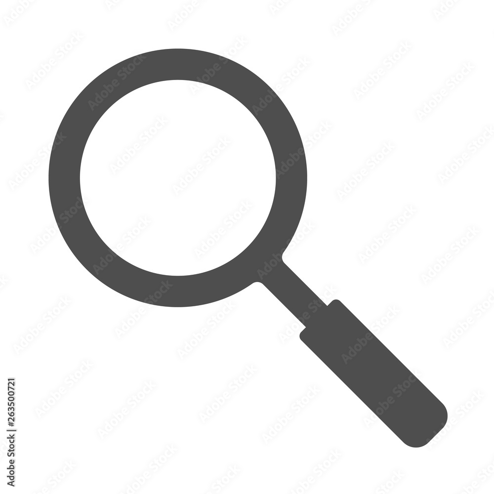 Grey color flat style magnifying magnifier search symbol. search magnifying loupe on white background vector esp10 Grey color flat style magnifying magnifier search symbol. search magnifying loupe on white background vector esp10