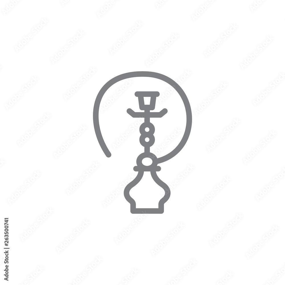 hookah outline icon. Elements of smoking activities illustration icon. Signs and symbols can be used for web, logo, mobile app, UI, UX