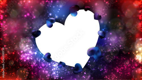 Dark Color Heart Background Illustrator