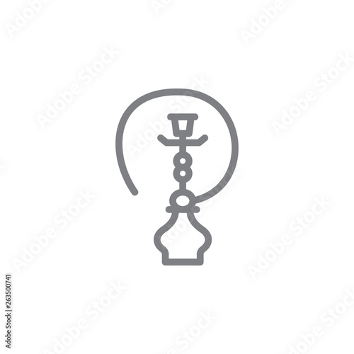 hookah outline icon. Elements of smoking activities illustration icon. Signs and symbols can be used for web, logo, mobile app, UI, UX