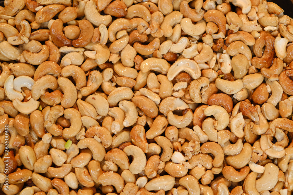 Cashew nuts background. Cashew nuts background.