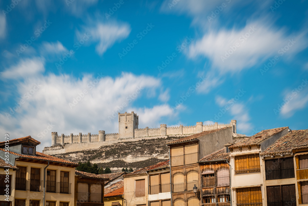Plaza del Coso square in Peñafiel, Valladolid Plaza del Coso square in Peñafiel, Valladolid