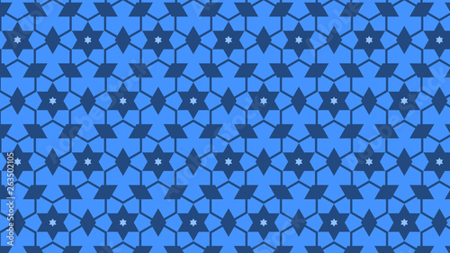 Blue Stars Pattern Background
