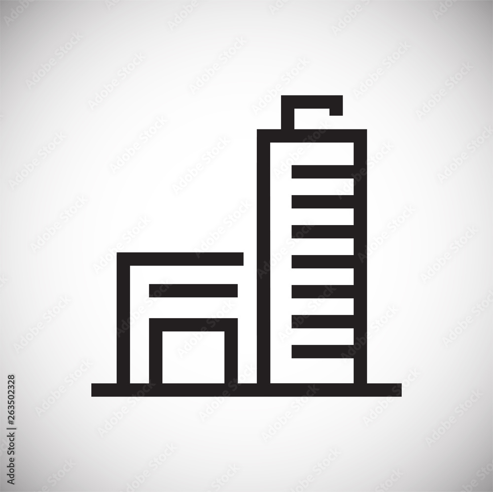 Building line icon on background for graphic and web design. Simple vector sign. Internet concept symbol for website button or mobile app. Building line icon on background for graphic and web design. Simple vector sign. Internet concept symbol for website button or mobile app.