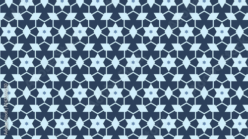 Blue Star Pattern Background Illustration