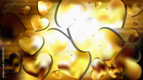 Gold Heart Background