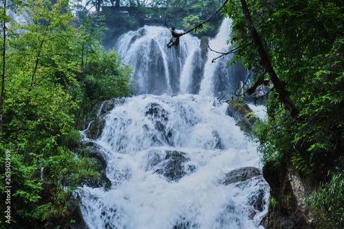 Waterfall in the national park of Jiuzhaigou