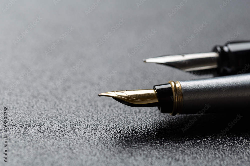Fountain pen with clipping path on black background Fountain pen with clipping path on black background