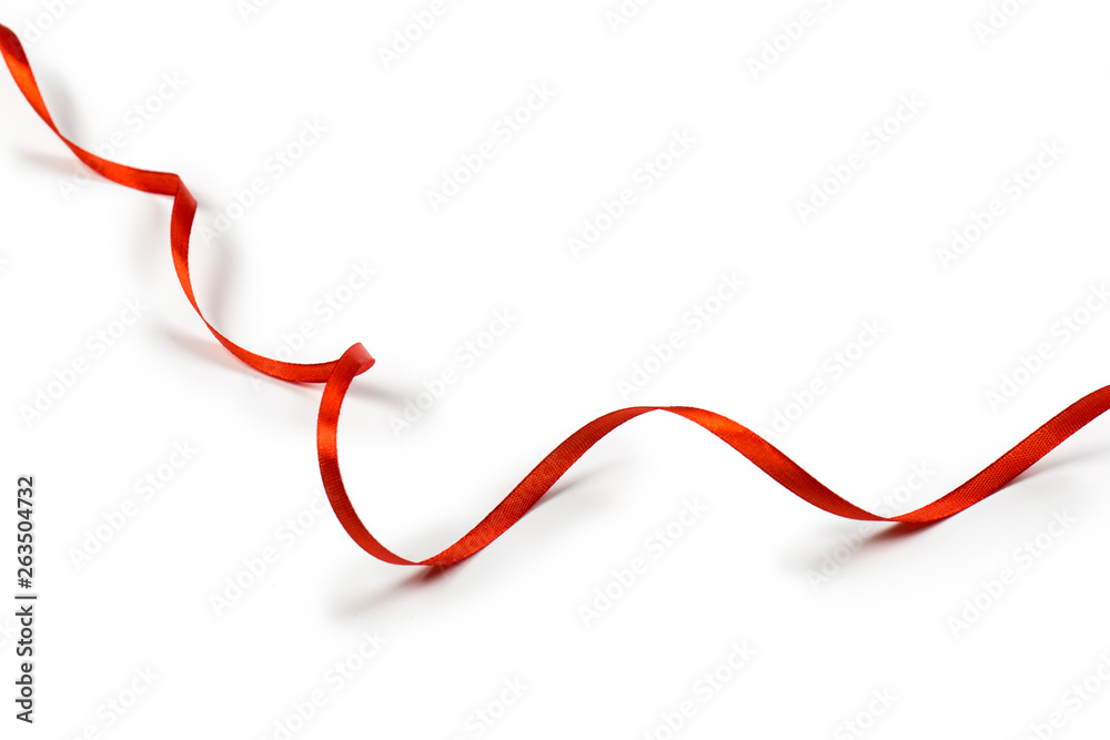 Red ribbon isolated on white Red ribbon isolated on white
