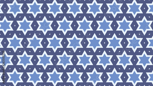 Blue Seamless Stars Pattern Background