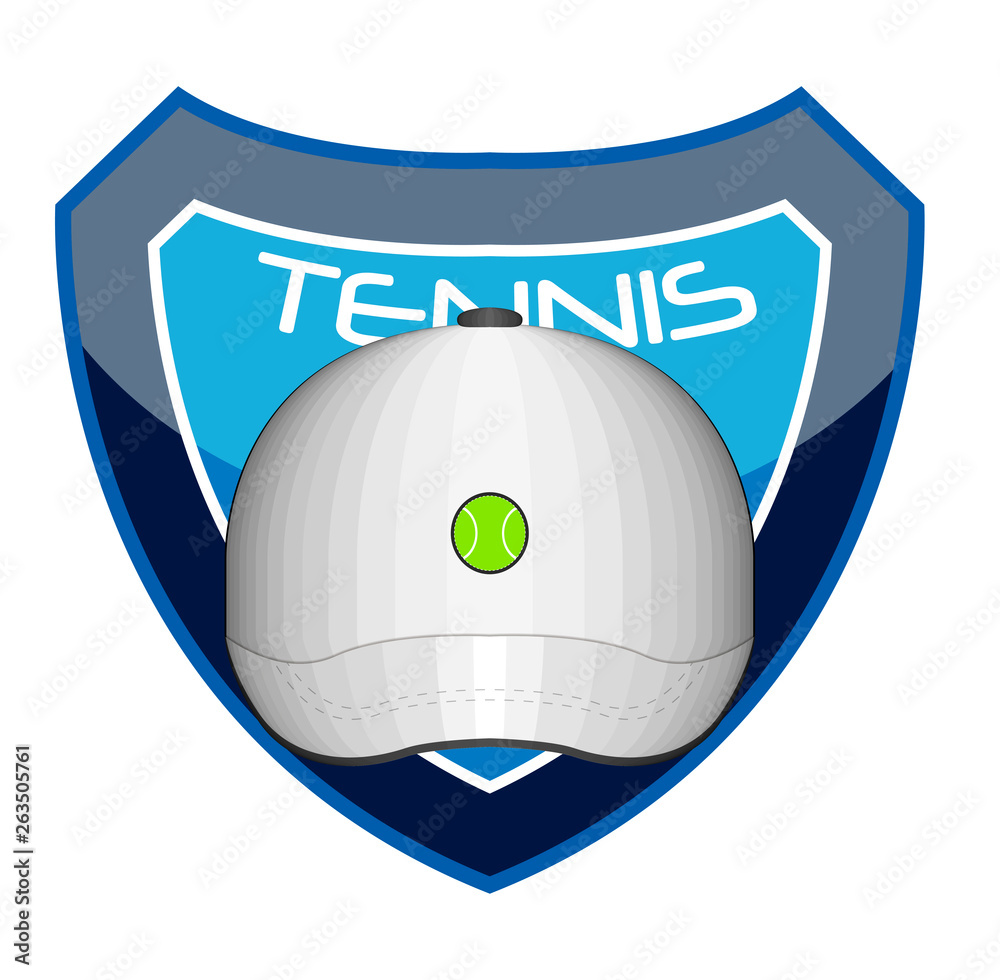 Fototapeta premium Isolated tennis emblem with text. Vector illustration design