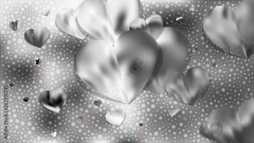 Grey Love Background Image