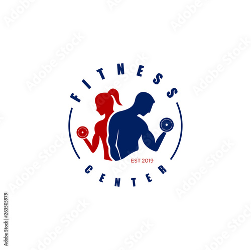 Fitness Center Logo Design .Fitness Gym Logo	
