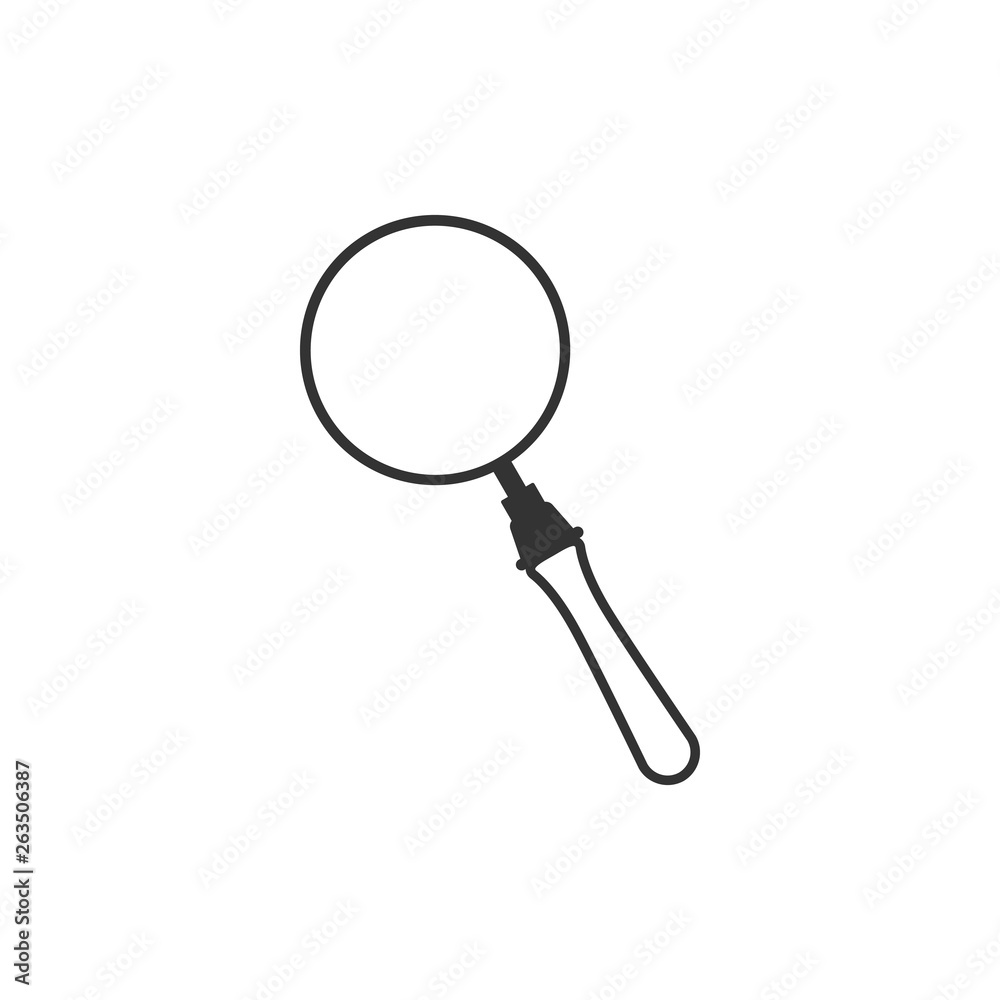 Magnifying glass icon isolated. Search, focus, zoom, business symbol. Flat design. Vector Illustration Magnifying glass icon isolated. Search, focus, zoom, business symbol. Flat design. Vector Illustration