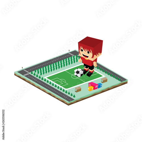 soccer league player cartoon