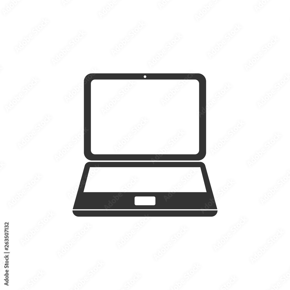 Laptop icon isolated. Computer notebook with empty screen sign. Flat design. Vector Illustration Laptop icon isolated. Computer notebook with empty screen sign. Flat design. Vector Illustration