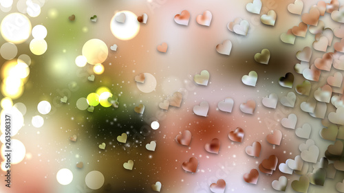 Light Color Heart Background Graphic