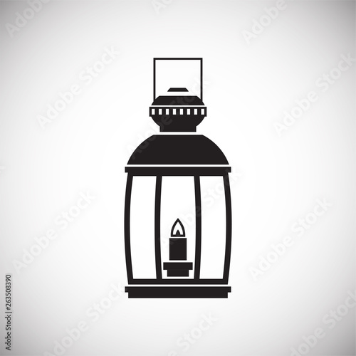 Lantern icon on background for graphic and web design. Simple vector sign. Internet concept symbol for website button or mobile app.