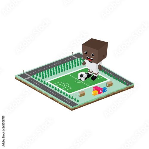 soccer league player cartoon