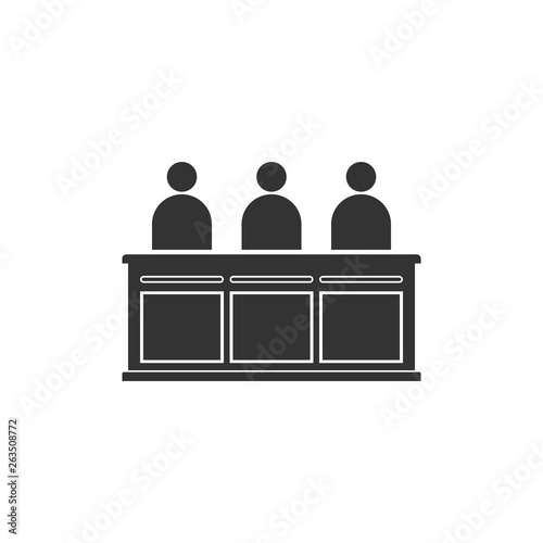 Jurors icon isolated. Flat design. Vector Illustration