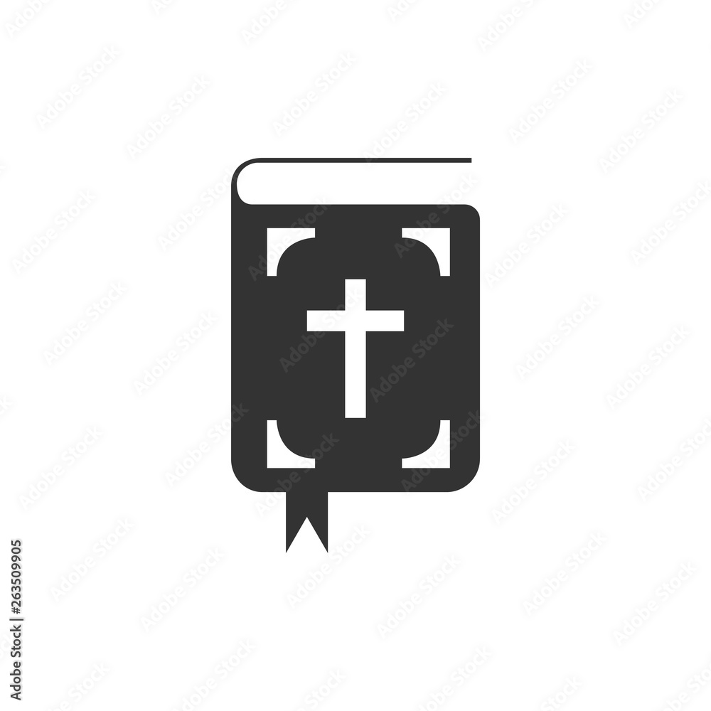Bible book icon isolated. Holy Bible book sign. Flat design. Vector Illustration Bible book icon isolated. Holy Bible book sign. Flat design. Vector Illustration