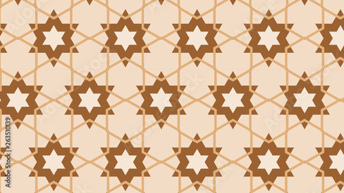 Brown Seamless Stars Pattern Background