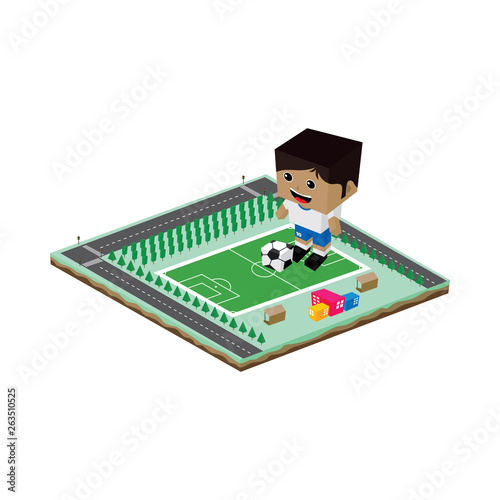 soccer league player cartoon