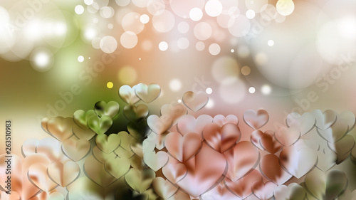Light Color Heart Background Vector Graphic