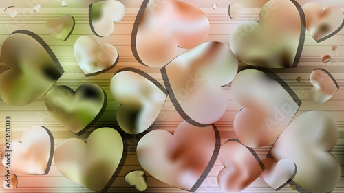 Light Color Valentines Background Vector Illustration