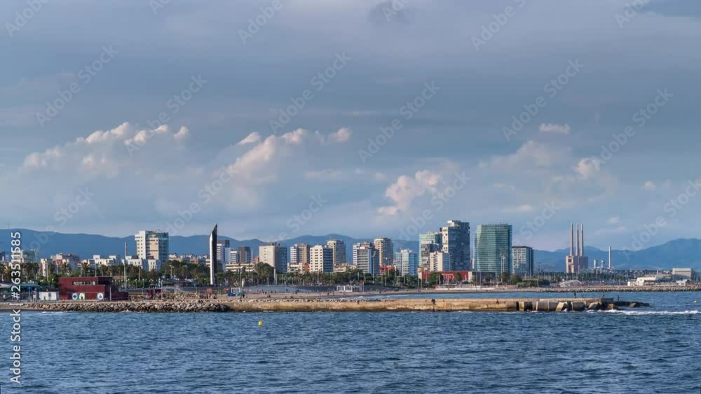 Cityscape of coastline of Barcelona, Spain Cityscape of coastline of Barcelona, Spain