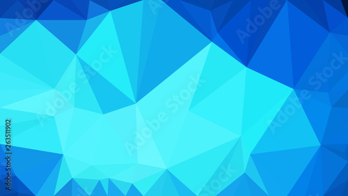 Abstract Bright Blue Polygonal Background Design