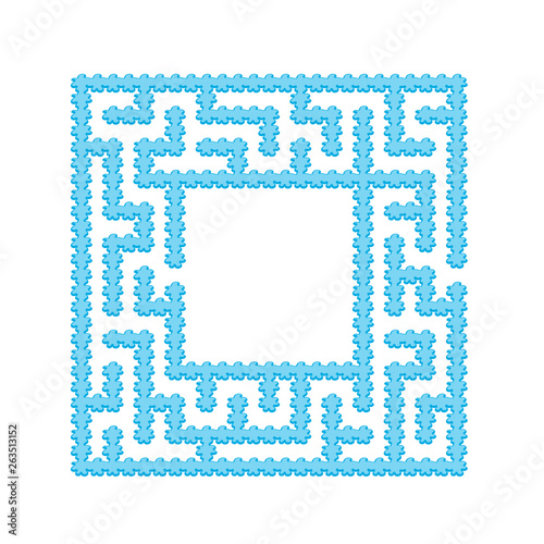 Abstact labyrinth. Game for kids. Puzzle for children. Maze conundrum. Find the right path. Color vector illustration.