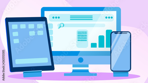 Cross Platform Development Vector Illustration